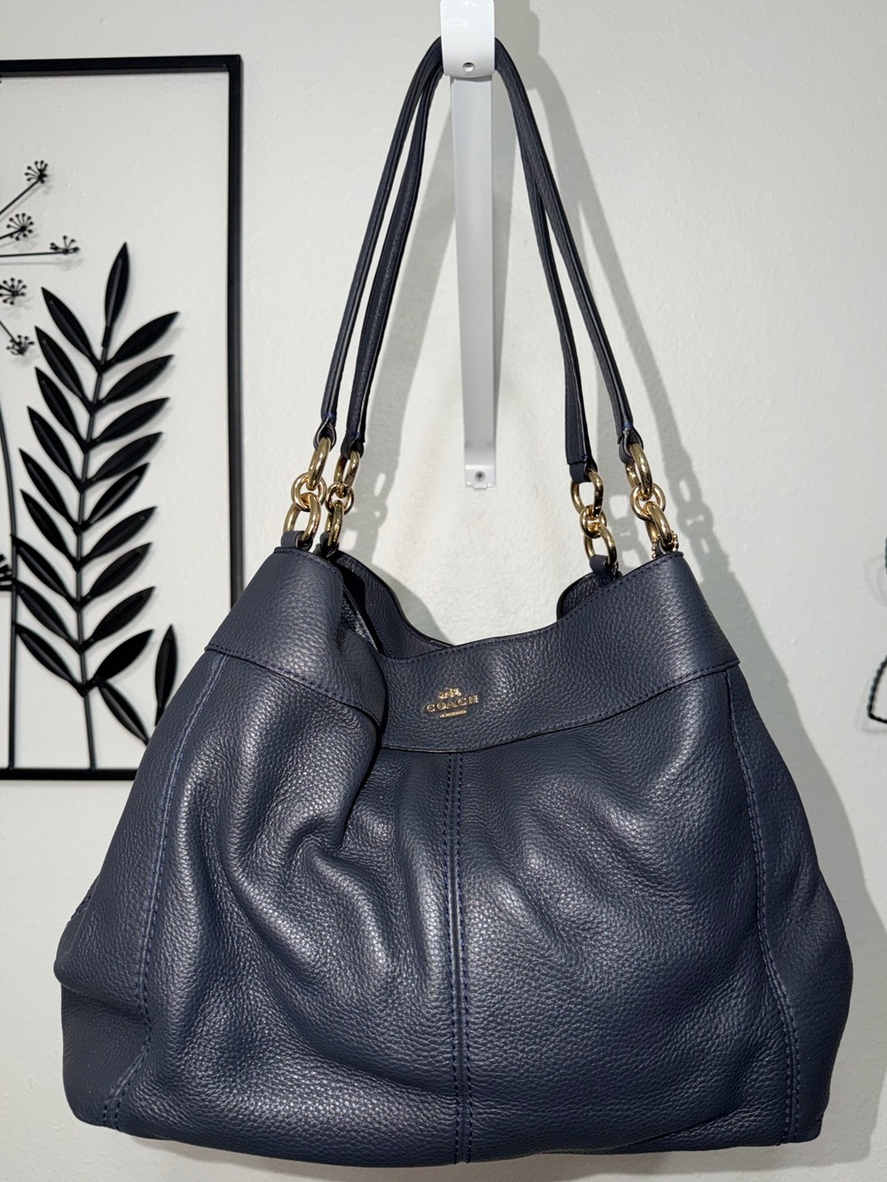 Coach Lexy Pebble Leather Shoulder Bag